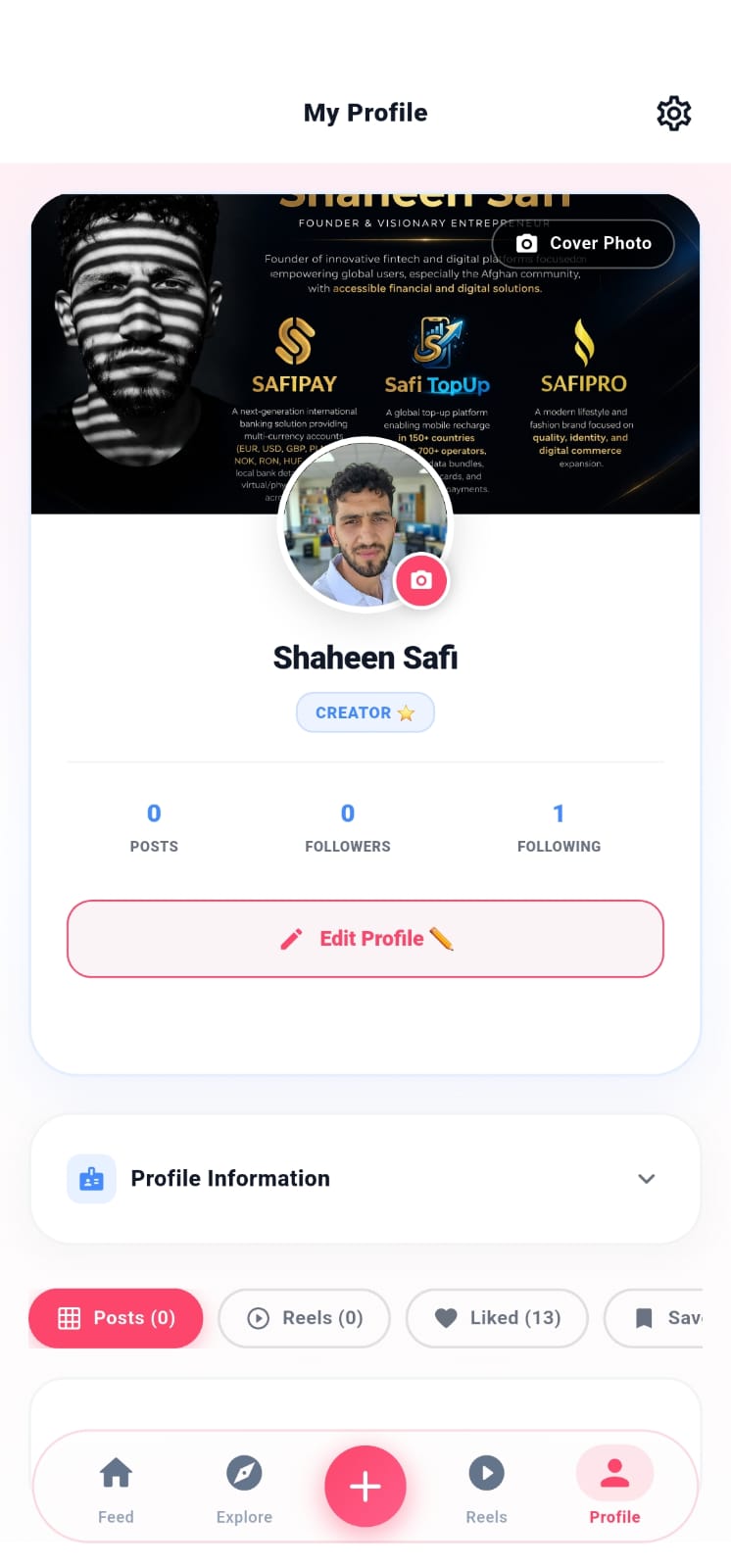 Profile & Creator Bio